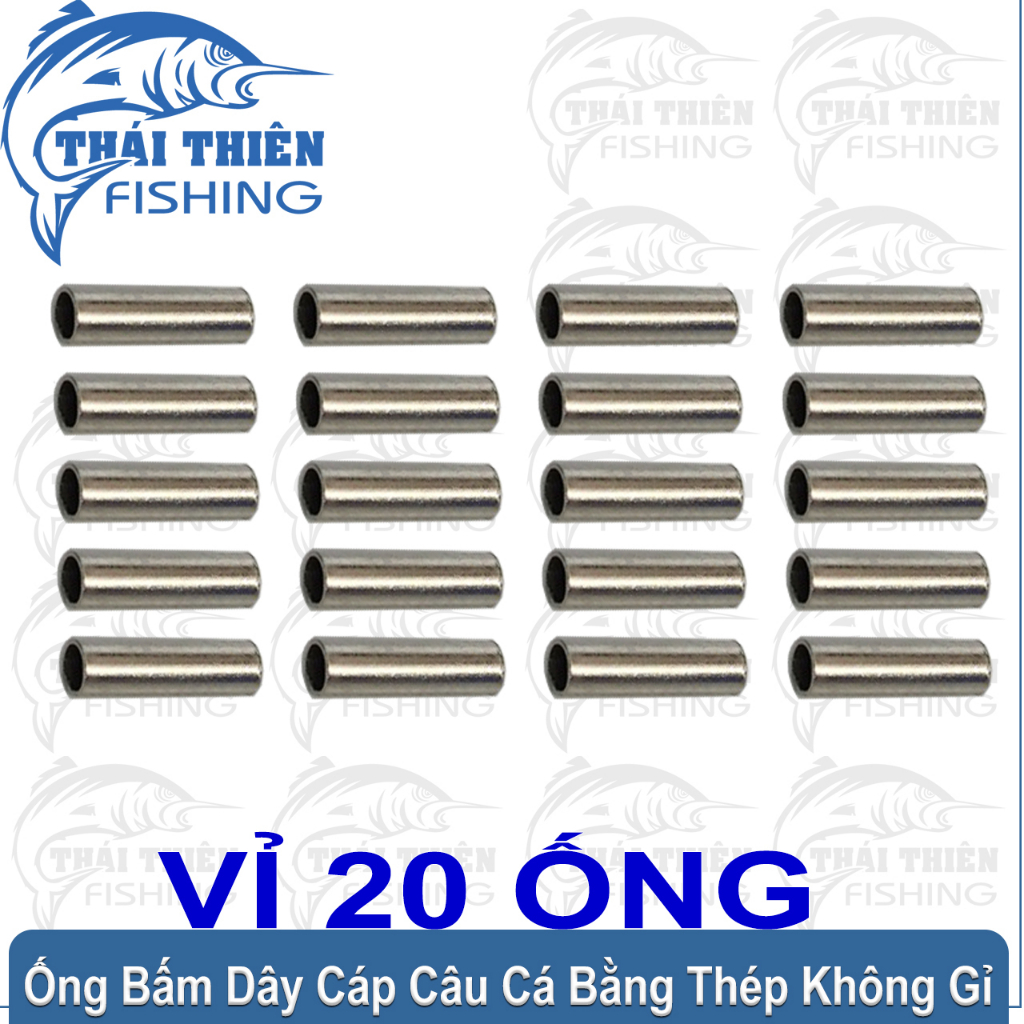 Combo 20 Đầu Ống Bấm Dây Cáp Câu Cá Pioner Bằng Thép Không Gỉ Chuyên Dùng Bấm Đầu Dây Cáp Làm Thẻo Câu Cá