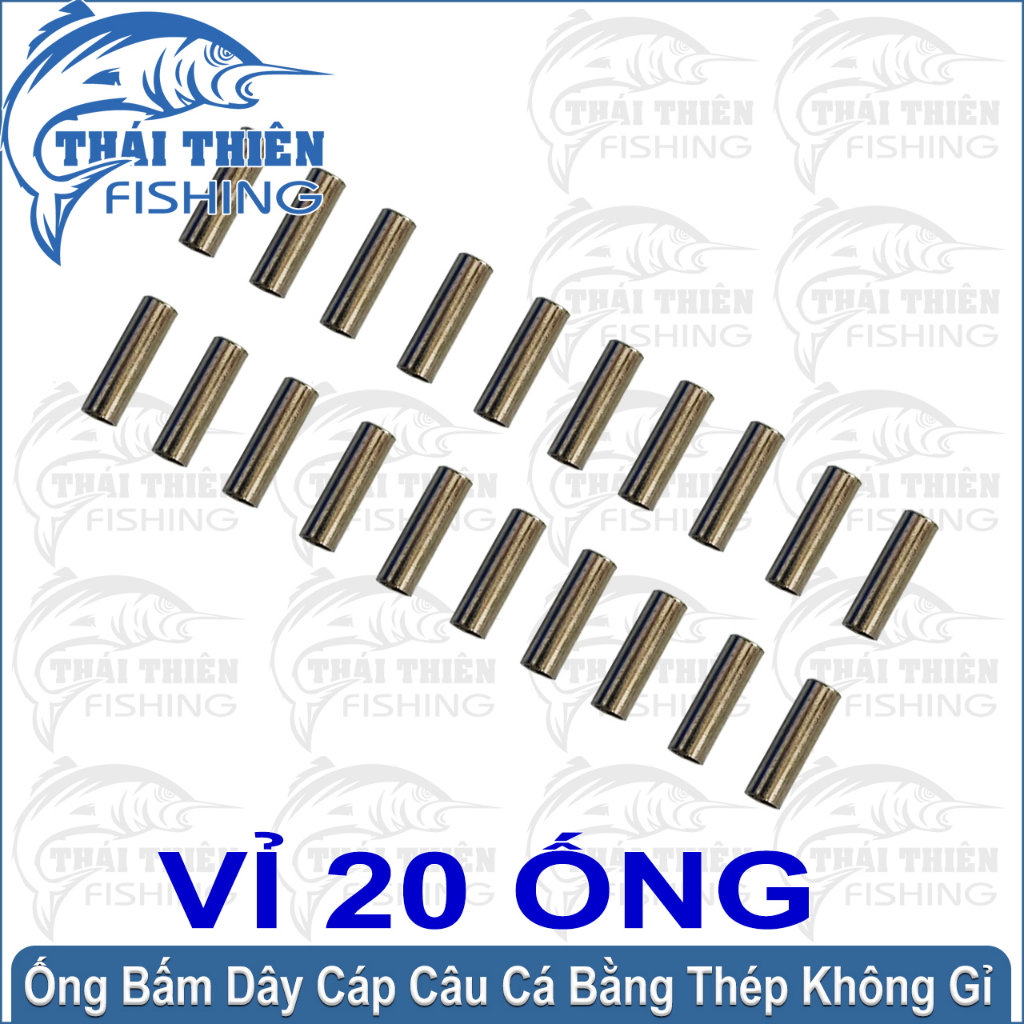 Combo 20 Đầu Ống Bấm Dây Cáp Câu Cá Pioner Bằng Thép Không Gỉ Chuyên Dùng Bấm Đầu Dây Cáp Làm Thẻo Câu Cá
