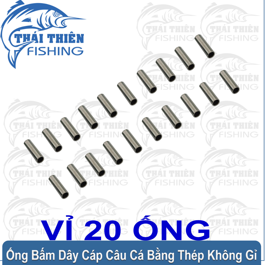 Combo 20 Đầu Ống Bấm Dây Cáp Câu Cá Pioner Bằng Thép Không Gỉ Chuyên Dùng Bấm Đầu Dây Cáp Làm Thẻo Câu Cá