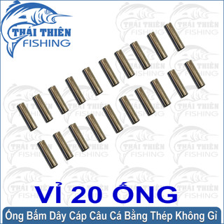 Combo 20 Đầu Ống Bấm Dây Cáp Câu Cá Pioner Bằng Thép Không Gỉ Chuyên Dùng Bấm Đầu Dây Cáp Làm Thẻo Câu Cá