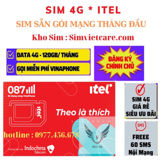 Sim 4G vinaphone & inte (free tháng đầu) MAY gói 90GB/ tháng ( giống sim 4G vinaphone VD98 plus)