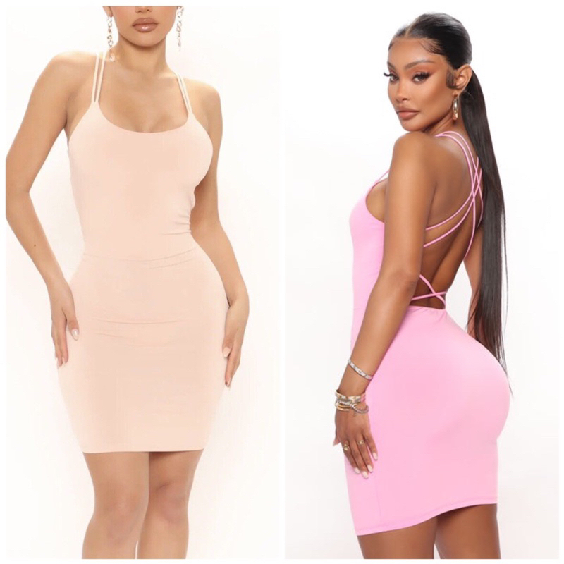 Đầm ôm body cut-out đan dây lưng- Hàng lỗi như hình