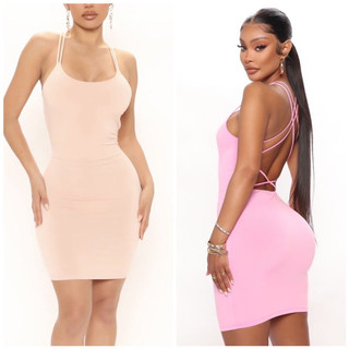 Đầm ôm body cut-out đan dây lưng- Hàng lỗi như hình