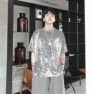 Áo thun stee nhung grey bc unisex