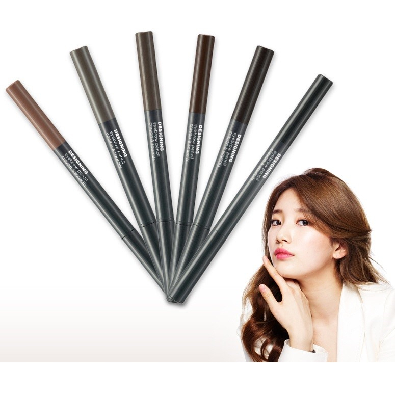 Chì Kẻ Mày 2 Đầu The Face Shop Designing Eyebrow Pencil Hàn Quốc