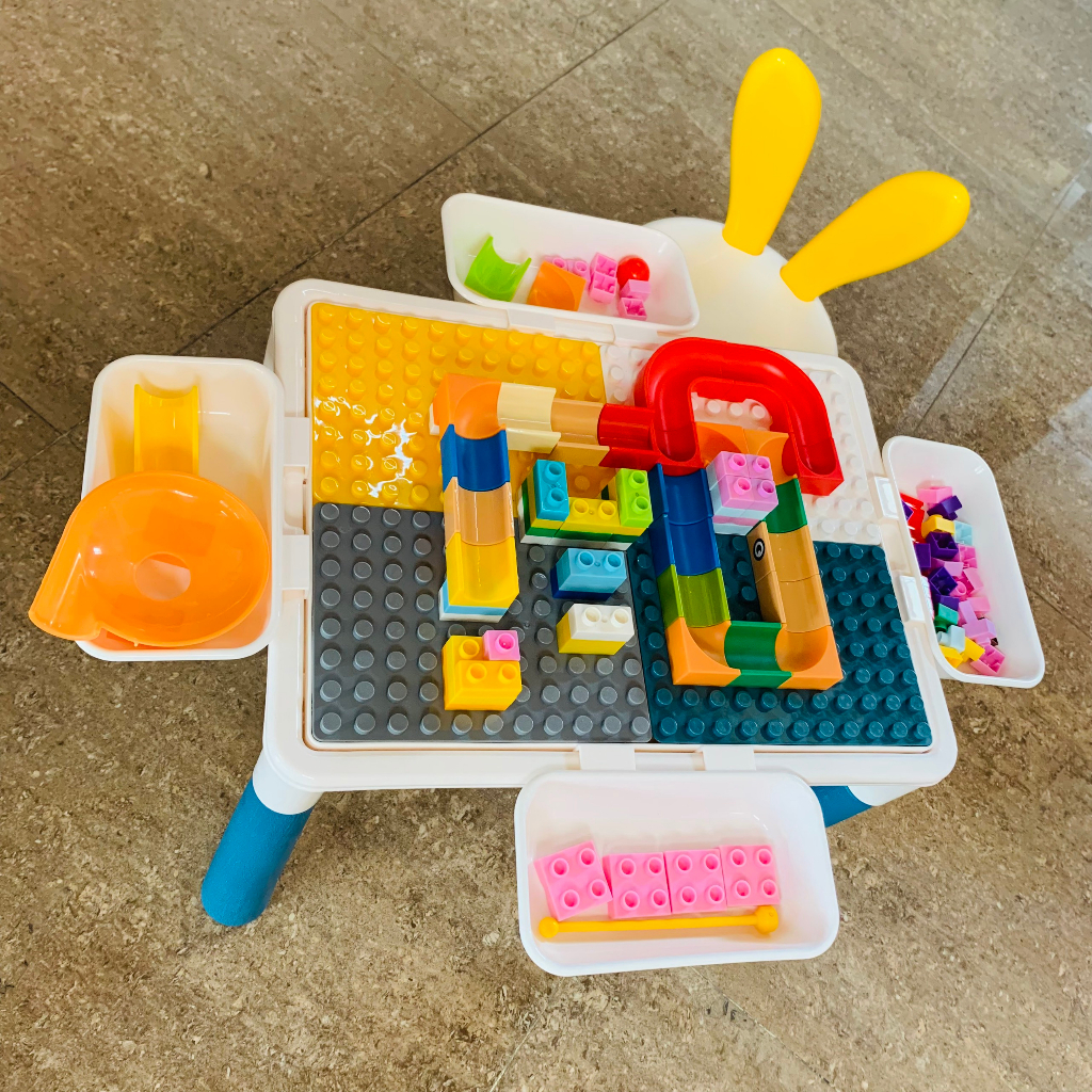 Đồ Chơi Bàn đa năng 110 Chi Tiết cao cấp cho bé bao gồm ghế và tặng kèm bộ lắp ráp dochoigo.vn