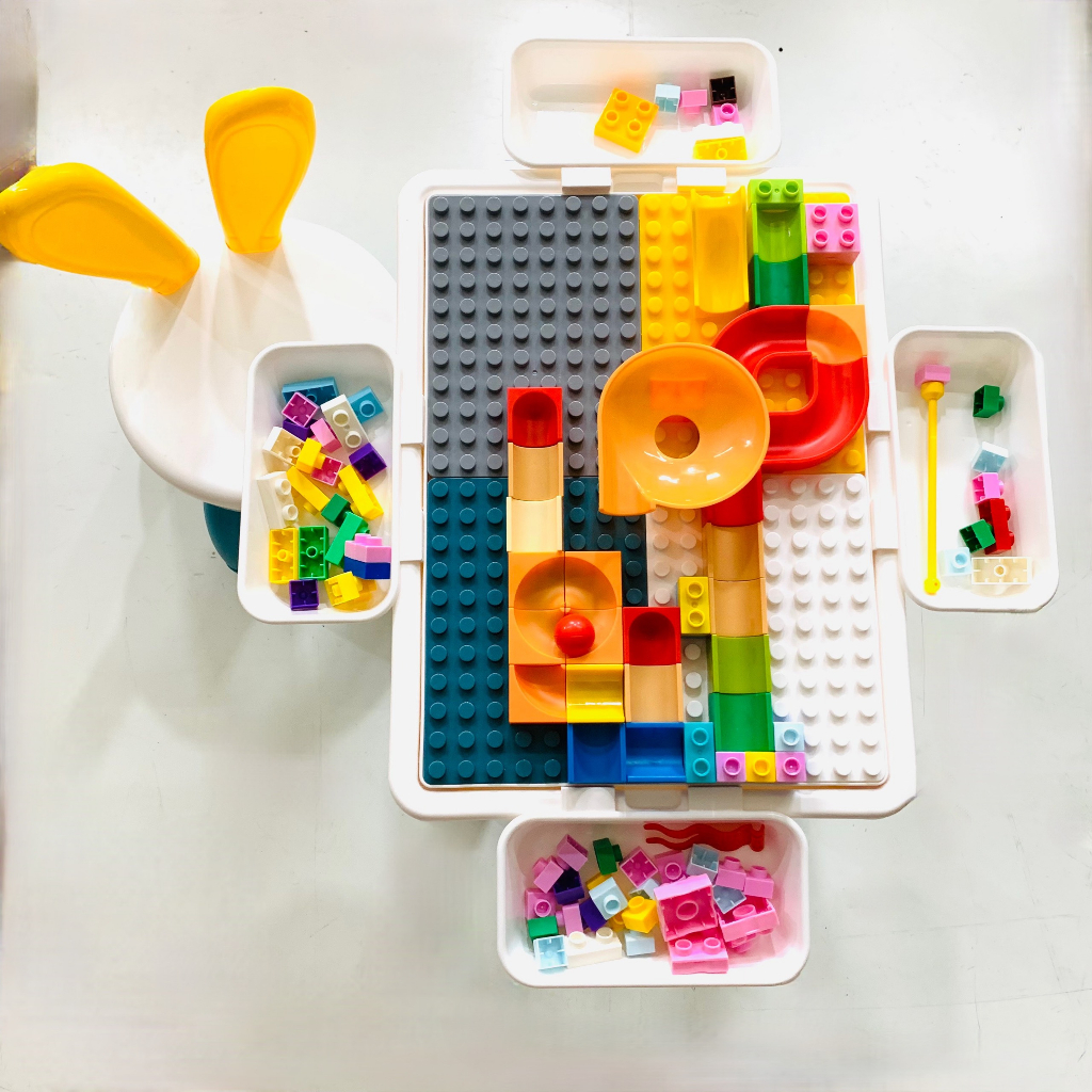 Đồ Chơi Bàn đa năng 110 Chi Tiết cao cấp cho bé bao gồm ghế và tặng kèm bộ lắp ráp dochoigo.vn