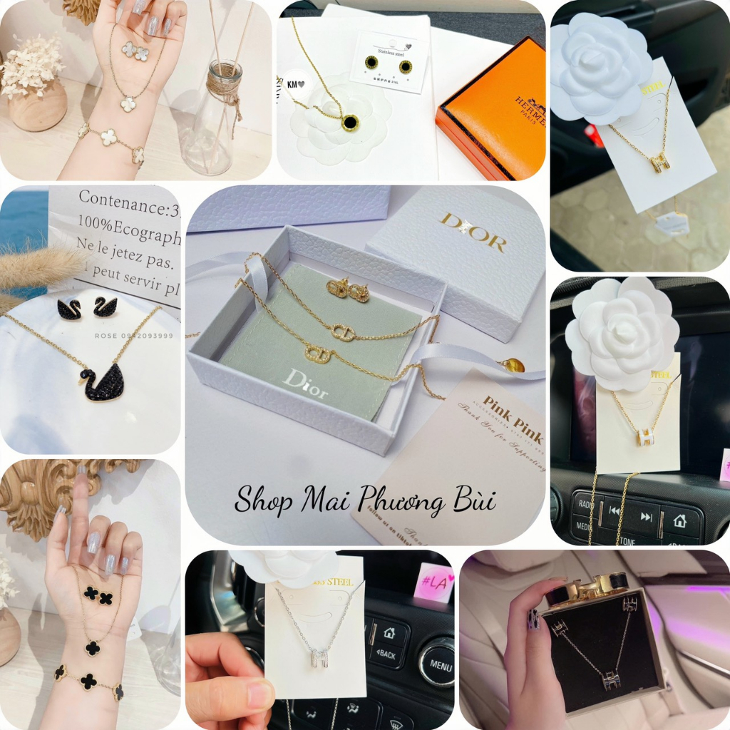Dây Chuyền Titan Vòng Cổ Nữ Đính Đá Không Gỉ Sét Phụ Kiện Trang Sức Sang Chảnh Shop Mai Phương Bùi