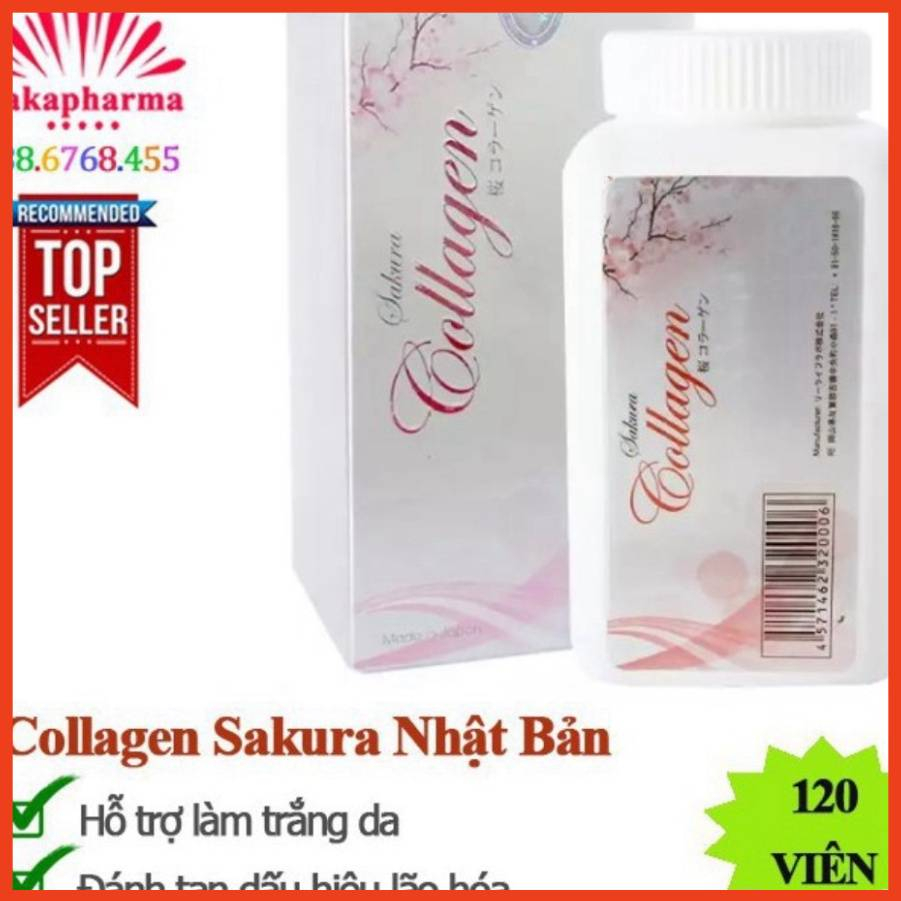 Viên Uống Trắng Da Mờ Nám Collagen Sakura Giảm Nấp Nhăn Đến Từ Nhật Bản