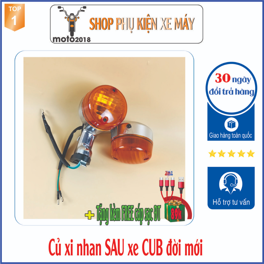 Bộ xi nhan sau xe Cub đời mới -