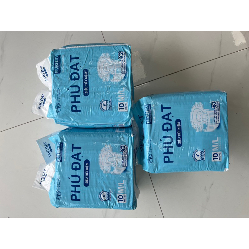 Bỉm trần người già Phú Đạt gói 10 miếng- thoáng khí, siêu thấm