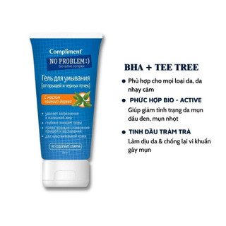 Sữa Rửa Rửa Mặt Giảm Mụn Compliment No Problem 200ml