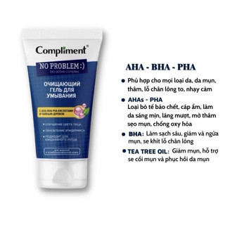 Sữa Rửa Rửa Mặt Giảm Mụn Compliment No Problem 200ml