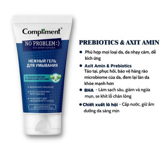 Sữa Rửa Rửa Mặt Giảm Mụn Compliment No Problem 200ml
