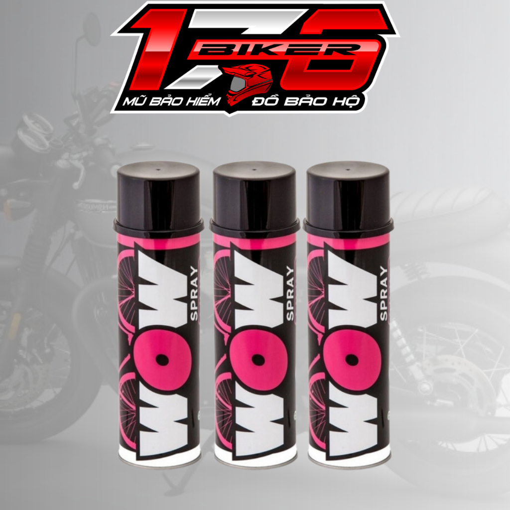 Chai rửa sên, vệ sinh sên WOW 600ML - Made in Thailand - BIKER 176 - Mũ bảo hiểm & Dầu nhớt Vũng Tàu