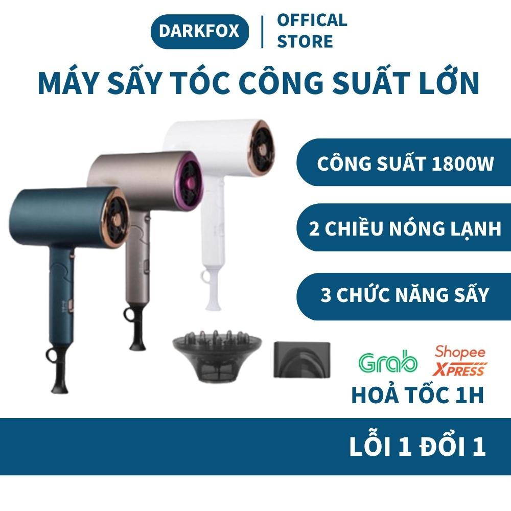 Máy sấy tóc mini Jiashi 1800W tạo kiểu với 3 chức năng sấy ion âm chăm sóc tóc hư tổn, 2 chiều nóng lạnh MST03