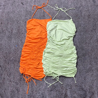 Đầm body dây rút chéo F21