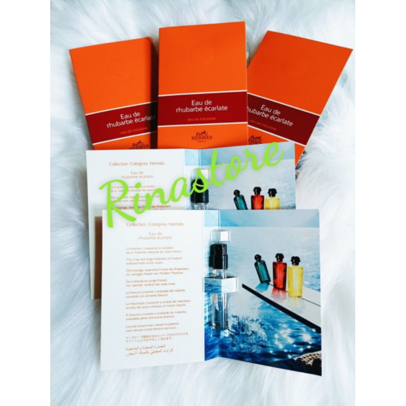 Vial/Mẫu thử nước hoa Hermes Paris Eau de rhubarbe écarlate