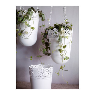 Chậu hoa giỏ treo giỏ hoa giỏ cây ikea trắng thanh lý hàng trưng bày