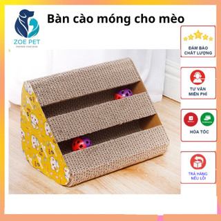 Bàn cào móng tam giác có bóng cho mèo