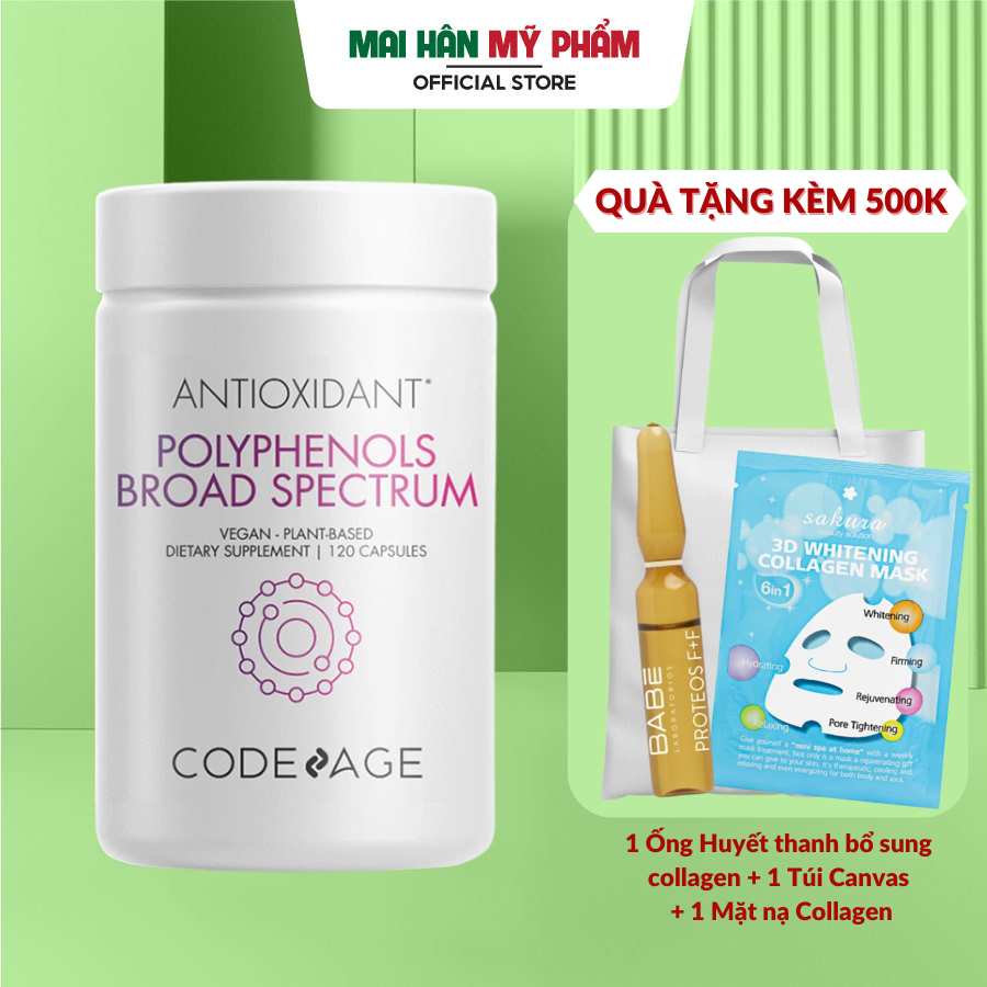 Viên uống chống nắng CodeAge Polyphenols 120 viên