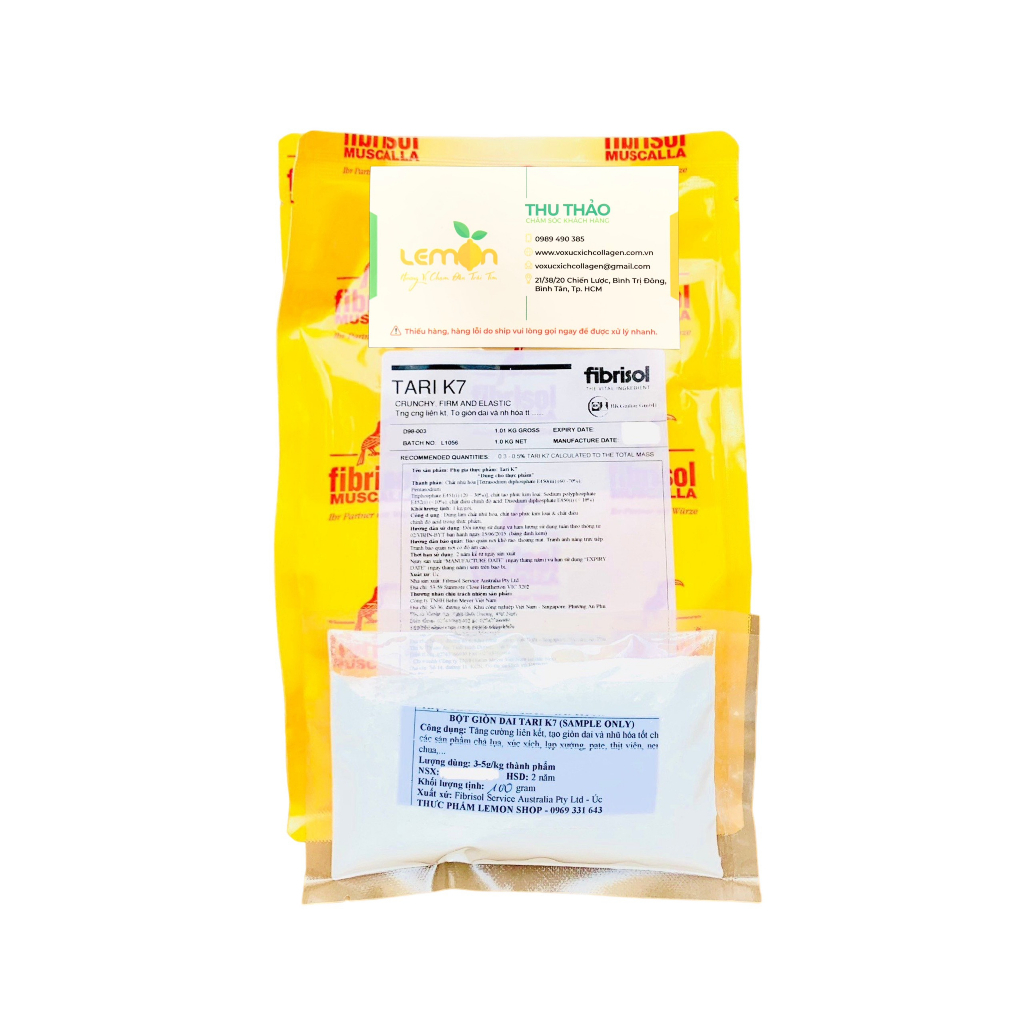 Bột tạo giòn dai kết dính TARI K7 hàng Úc thay thế hàn the dùng cho giò chả, xúc xích, lạp xưởng, chả cá
