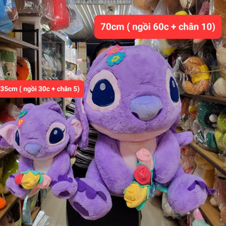 Gấu bông stich ôm hoa