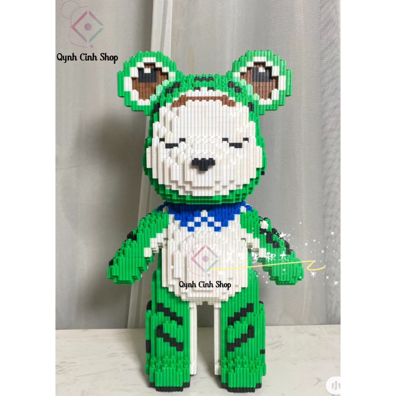 [ Mã QC03] Lắp ghép lego Bearbrick em bé ếch con, 35cm