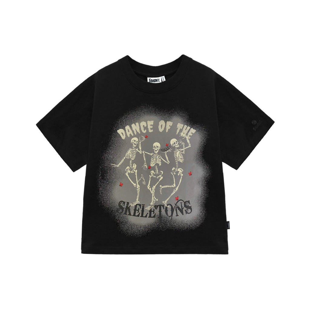 Áo Thun Simon'c Skeletons form baby tee chất liệu cotton định lượng vải 220gsm