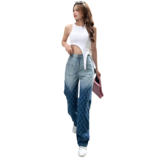 Quần Jean lưng cao phối túi vuông