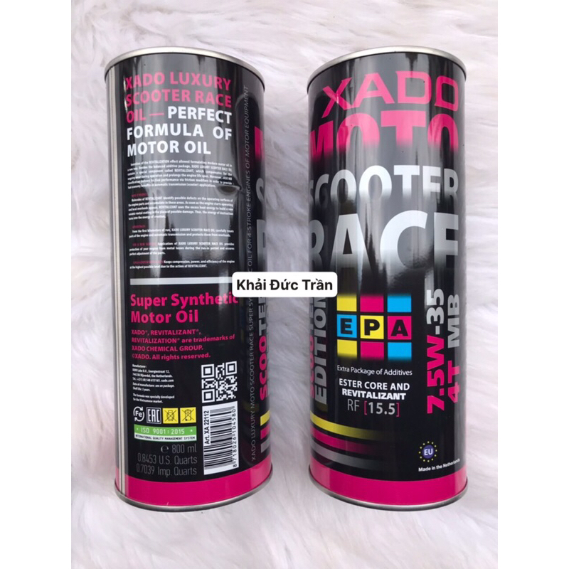 Nhớt Xado Scooter Race 7.5W35 800ml dành cho xe tay ga