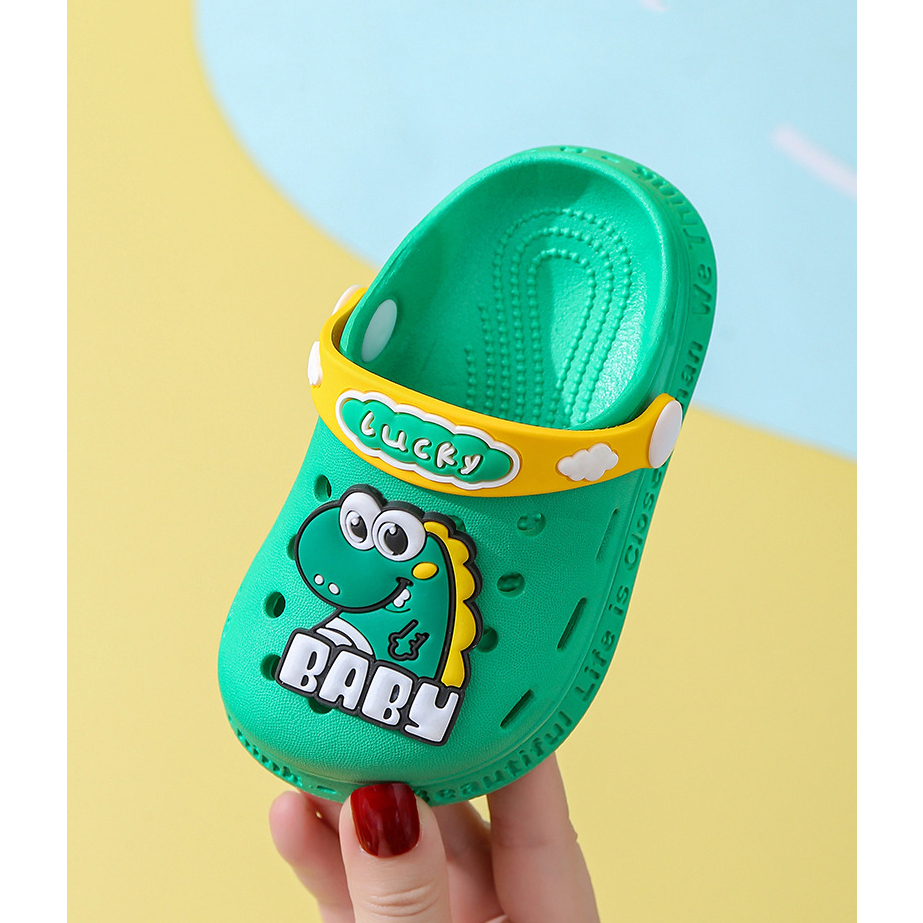 Dép cross khủng long baby dễ thương cho bé trai bé gái siêu nhẹ mềm chống trơn trượt