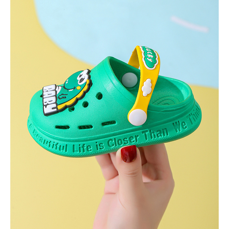 Dép cross khủng long baby dễ thương cho bé trai bé gái siêu nhẹ mềm chống trơn trượt