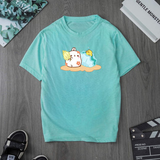 NNAT 0049 Áo thun nam nữ form rông tay lỡ unisex hình in thỏ và sò đáng yêu