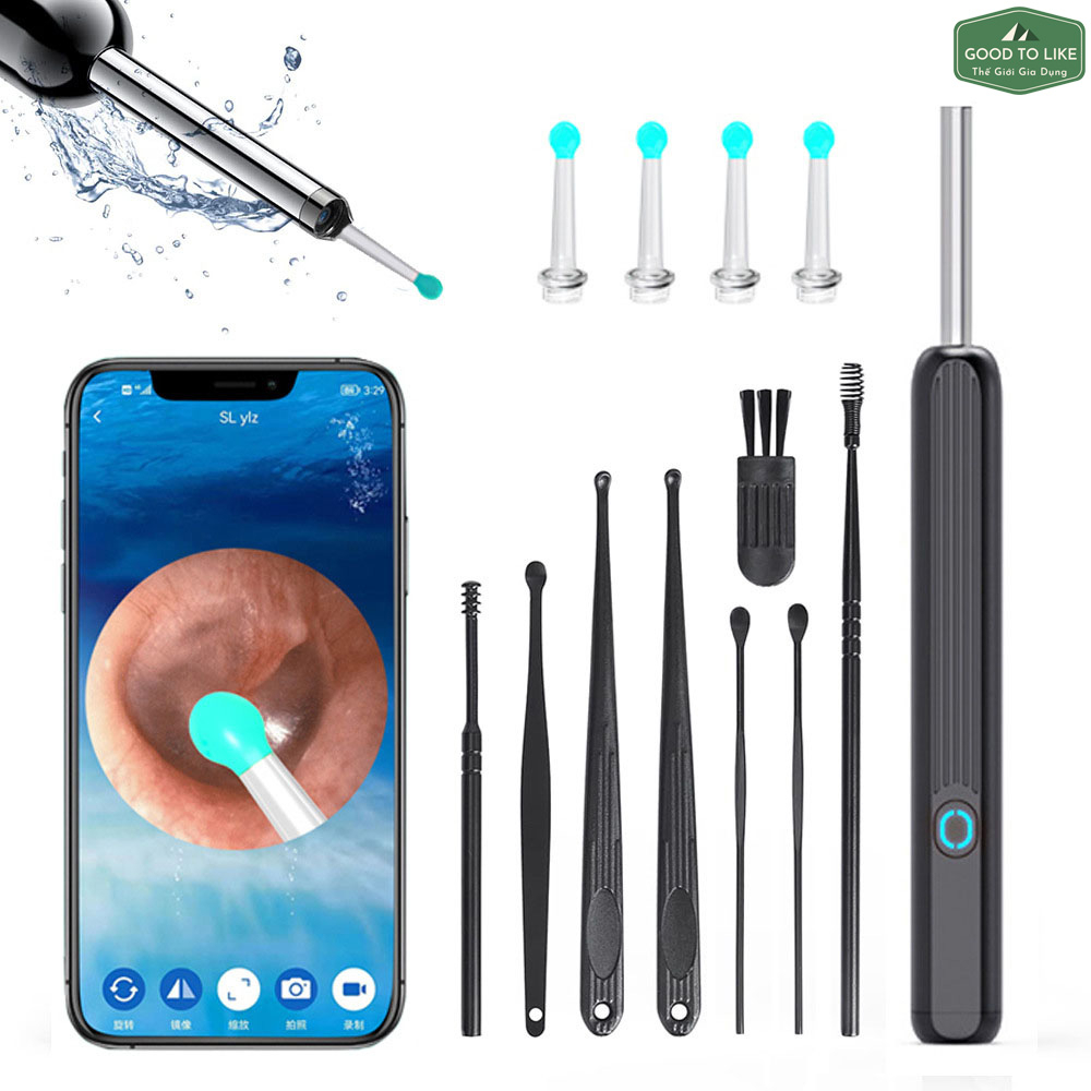 Dụng Cụ Lấy Ráy Tai Thông Minh Cao Cấp Có Camera,Đồ Lấy Ráy Tai Thông Minh Cho Bé Và Người Lớn An Toàn,Nhỏ Gọn,Tiện Lợi