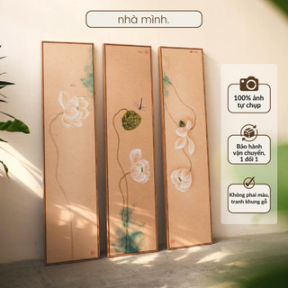 Tranh Hoa Sen Canvas Loại 1 Tranh Sen Treo Tường Decor Trang Trí Nhà Cửa Phòng Khách Phòng Thờ 