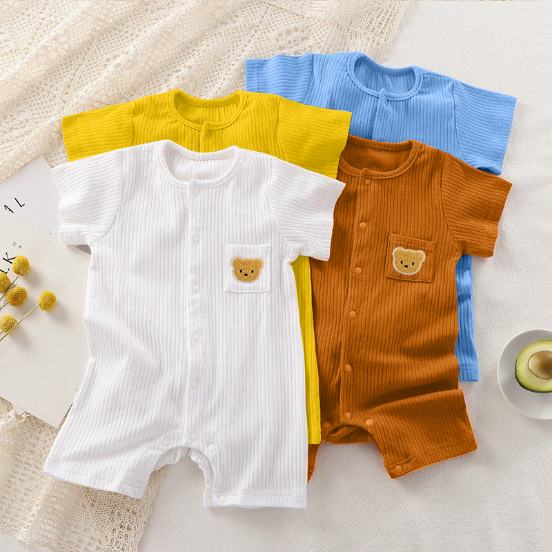 [Vải Tăm Lạnh] Áo liền quần bodysuit body đùi cộc tay cho bé trai bé gái từ 0-12M SLH47