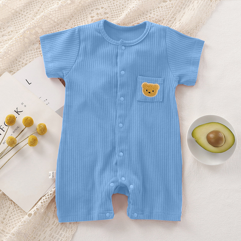 [Vải Tăm Lạnh] Áo liền quần bodysuit body đùi cộc tay cho bé trai bé gái từ 0-12M SLH47