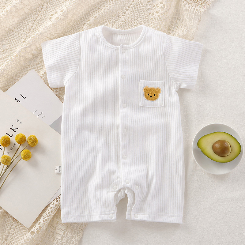 [Vải Tăm Lạnh] Áo liền quần bodysuit body đùi cộc tay cho bé trai bé gái từ 0-12M SLH47