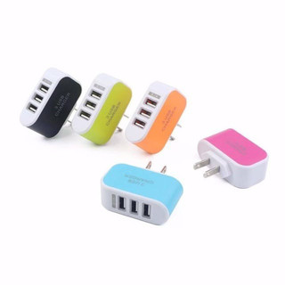 CỦ SẠC THÔNG MINH 3 CỔNG USB NHIỀU MÀU SIÊU NHANH (GIAO NGẪU NHIÊN)
