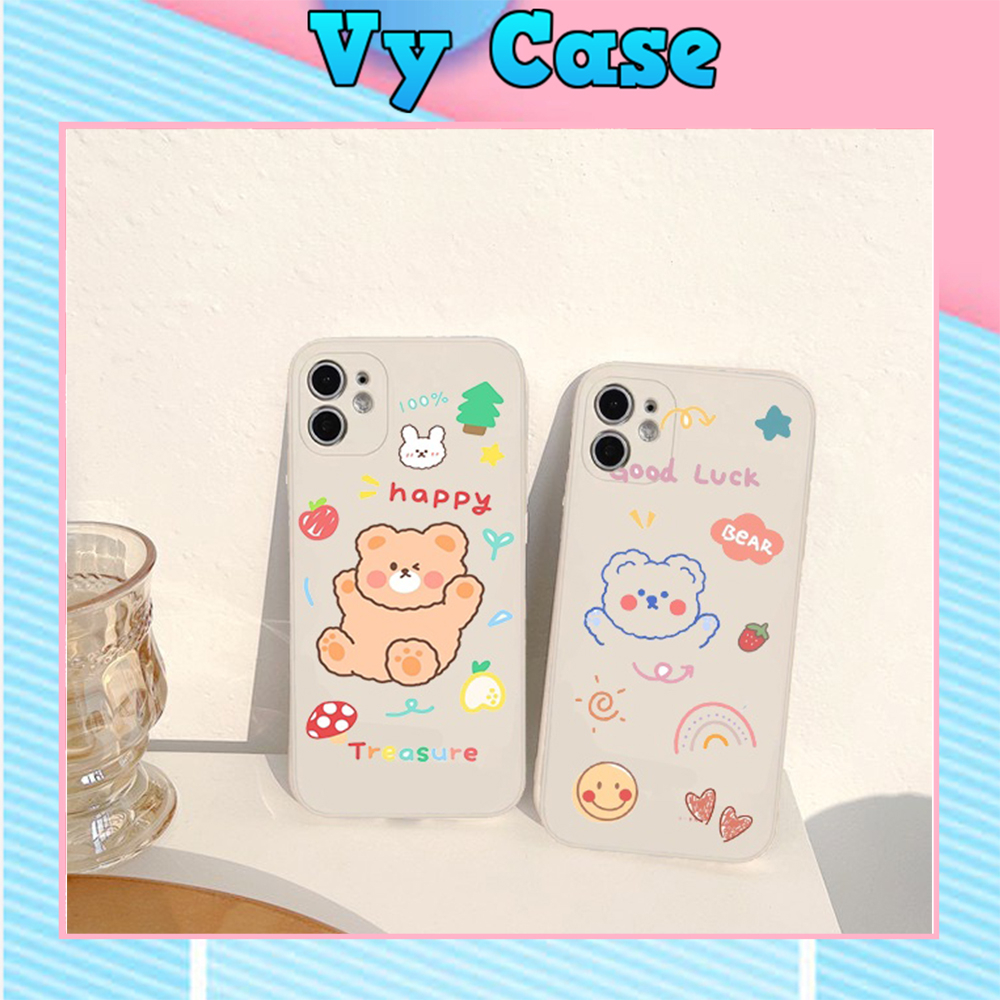 Ốp lưng lp hình gấu cute cạnh vuông giả lp12 5/5s/6/6plus/6s/7/7plus/8/8plus/x/xr/xs/11/12/pro/max