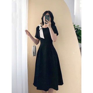 Váy xốp nơ vai v1322 kymie