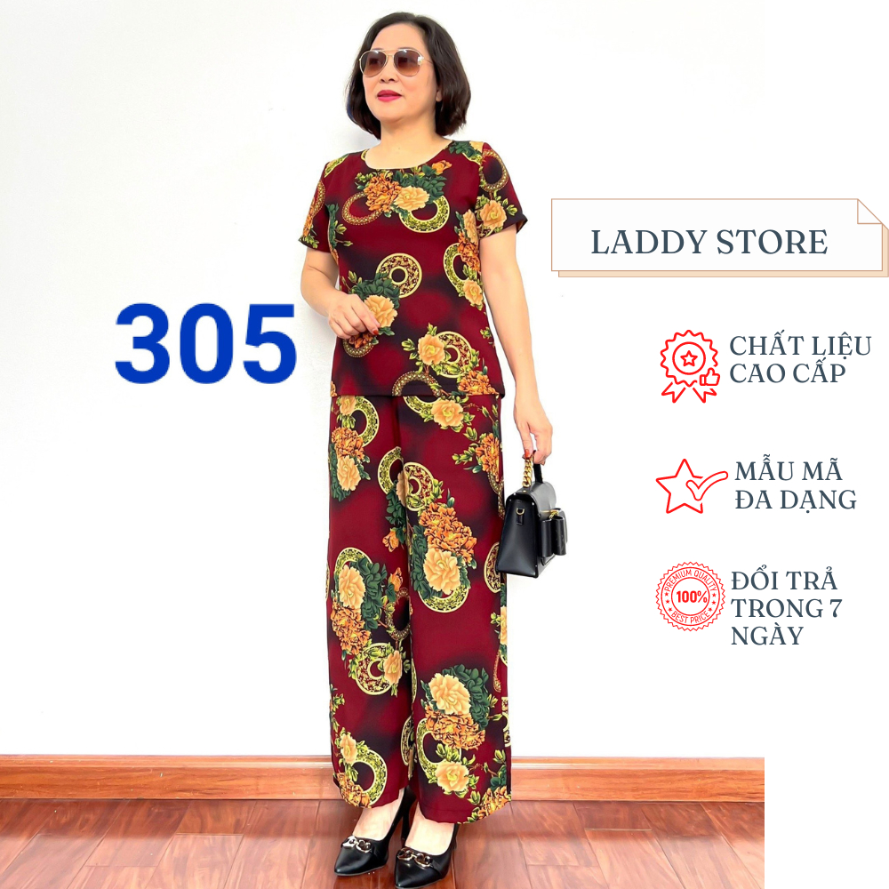 Thời Trang Nữ Trung Niên Bộ Lụa Hàn Châu Cao Cấp Không Nhăn Xù Khi Giặt Phù Hợp Với Mẹ Và Bà 2023 - Laddy Store