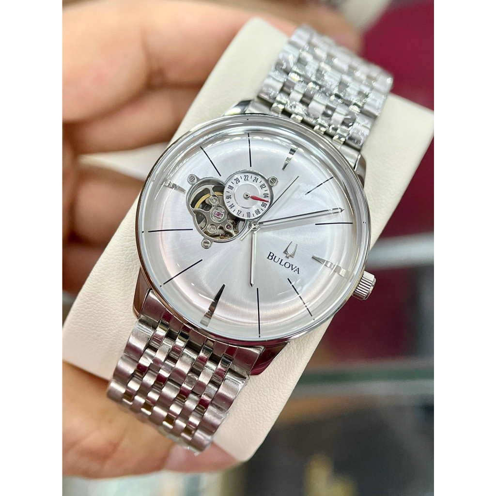 [ Mua 1 tặng 1 ] Đồng hồ nam BUL0V@ 96A118,Size 41mm, Dây thép không gỉ, Full box, Luxury Diamond Wa