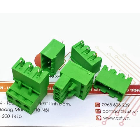 (Domino 5.08) Cầu đấu nối 5.08mm 3P chân thẳng (Terminal Block 2EDG5.08-3P)