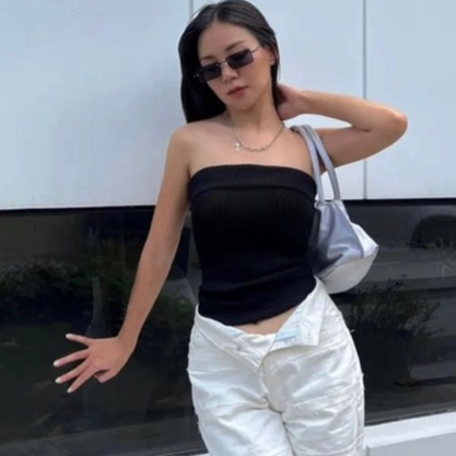 Áo ống bảng ngực dáng dài ( tăm qc dày ) -Áo cúp ngực croptop, áo quay, áo ống chất thun bo gân co giãn Chuchaclothing