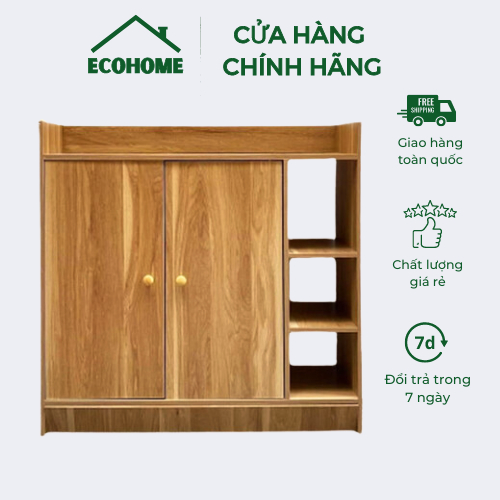 Tủ Giày Gỗ Nâu Có Kệ 3 Tầng Chắc Chắn Sắp Xếp Giày Dép Gọn Gàng Thiết Kế Hiện Đại Decor Không Gian Sang Đẹp Bắt Mắt