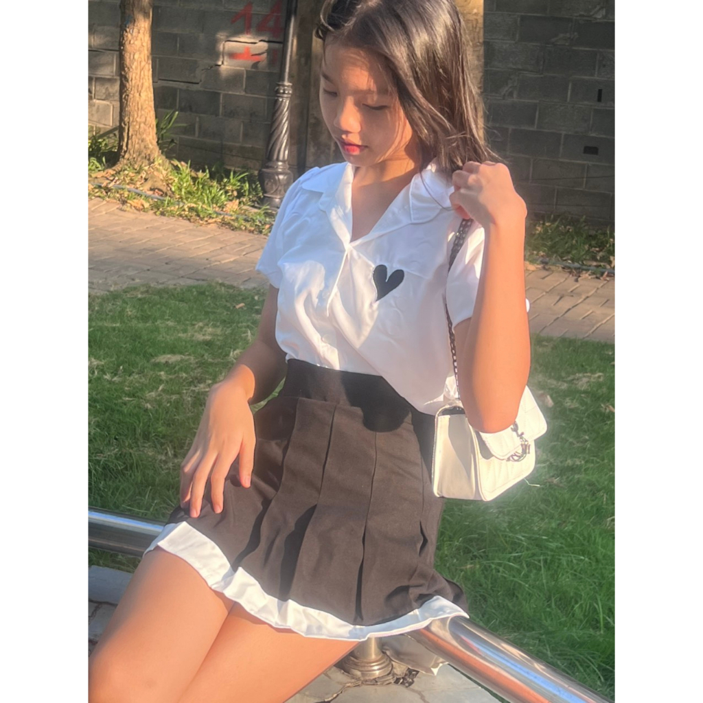 Chân Váy Tennis Tuyết Mưa, Áo Voan Tiểu Thư Vải Loại 1 - BT Fashion 01