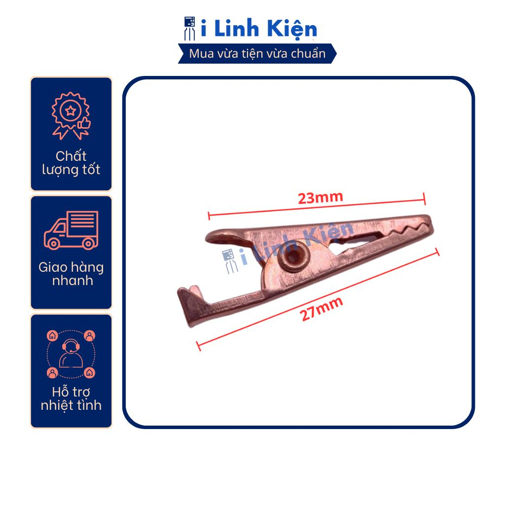 Đôi kẹp cá sấu nhỏ bằng đồng 27mm chất lượng cao