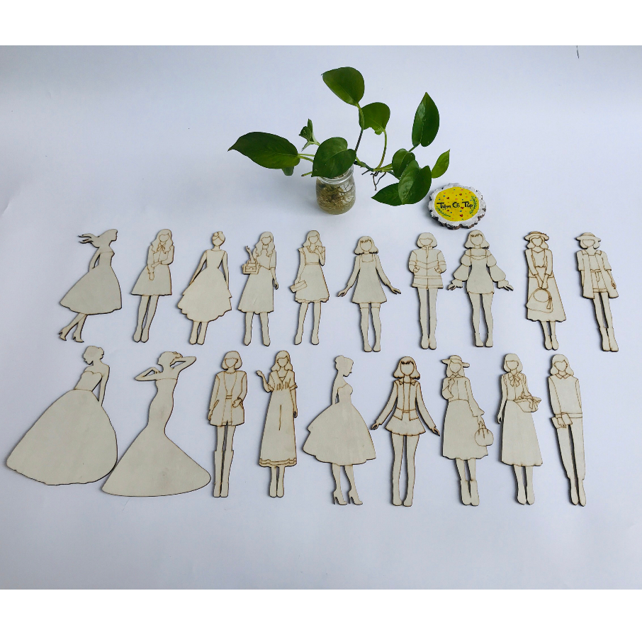 Bộ búp bê gỗ tô màu cho bé - Nhà thiết kế thời trang tương lai